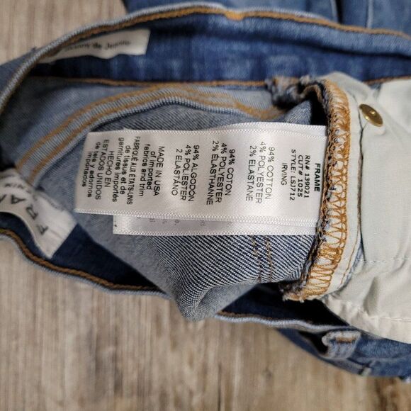 Frame Denim Le Skinny de Jeanne Jeans Distressed Blue Light‎ Wash Womens 25 - Picture 13 of 14